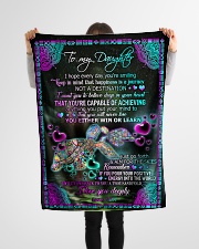 To Daughter - I Hope Every Day You're Smiling Small Fleece Blanket - 30" x 40" aos-coral-fleece-blanket-30x40-lifestyle-front-14