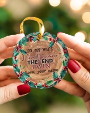To My Wife - Christmas - I Love You More Circle ornament - single (porcelain) aos-circle-ornament-single-porcelain-lifestyles-08