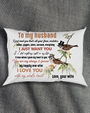 TO MY HUSBAND - COUPLE - I LOVE YOU Rectangular Pillowcase aos-pillow-rectangle-front-lifestyle-1