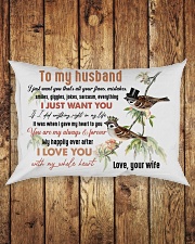 TO MY HUSBAND - COUPLE - I LOVE YOU Rectangular Pillowcase aos-pillow-rectangle-front-lifestyle-2
