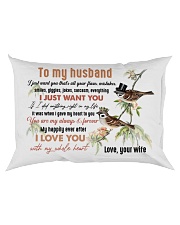 TO MY HUSBAND - COUPLE - I LOVE YOU Rectangular Pillowcase back
