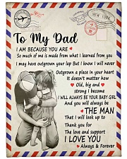 To My Dad - Fleece Blanket Large Fleece Blanket - 60" x 80" front