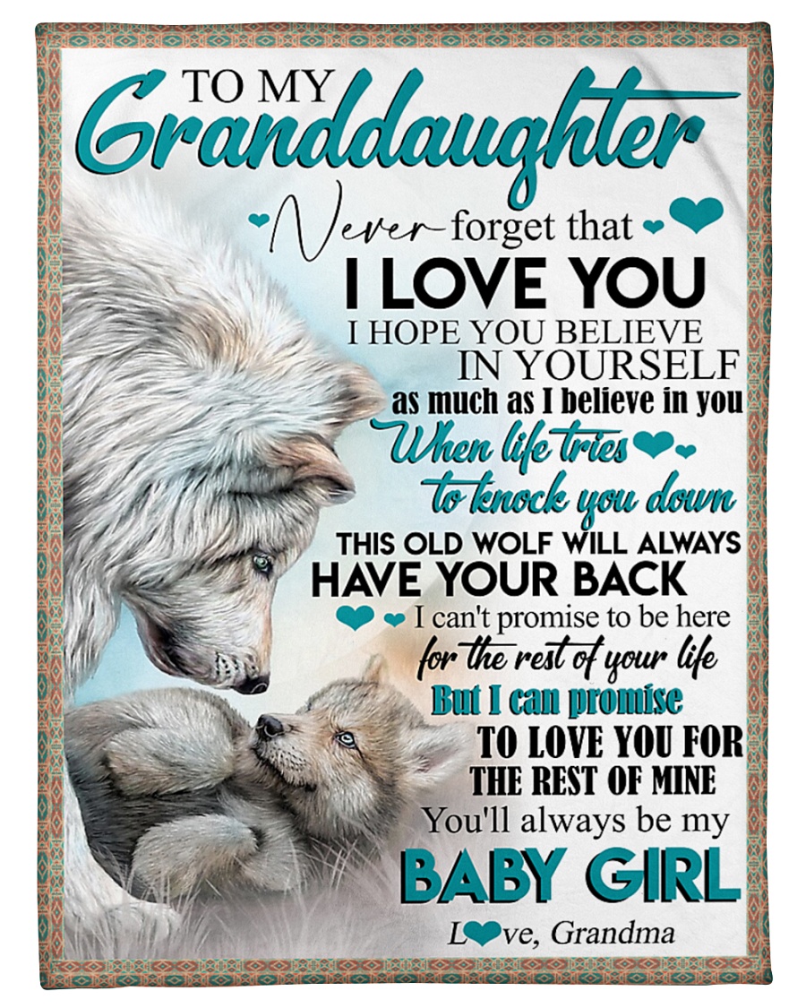 TO MY GRANDDAUGHTER - WOLVES - I LOVE YOU Small Fleece Blanket - 30" x 40"