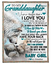 TO MY GRANDDAUGHTER - WOLVES - I LOVE YOU Small Fleece Blanket - 30" x 40" front