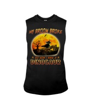 My broom broke so now i ride a Dinosaur Sleeveless Tee tile