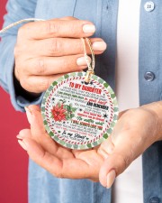 To My Daughter - never Forget That You Are Alone Circle ornament - single (porcelain) aos-circle-ornament-single-porcelain-lifestyles-01