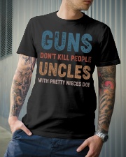 Guns Don't kill people Uncles Classic T-Shirt lifestyle-mens-crewneck-front-6