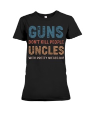 Guns Don't kill people Uncles Premium Fit Ladies Tee thumbnail