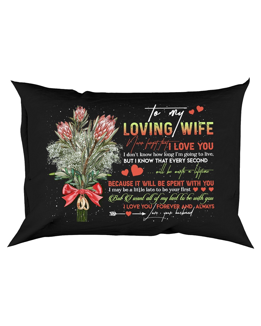 TO MY WIFE - KING PROTEA - I LOVE YOU Rectangular Pillowcase