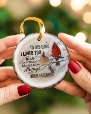 Christmas - I Loved You then - Cardinal Circle ornament - single (porcelain) aos-circle-ornament-single-porcelain-lifestyles-08