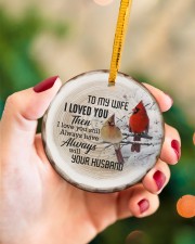 Christmas - I Loved You then - Cardinal Circle ornament - single (porcelain) aos-circle-ornament-single-porcelain-lifestyles-09