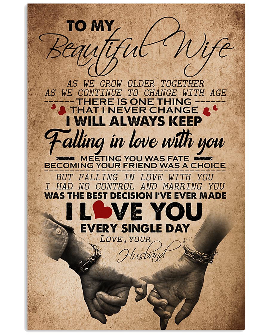 TO MY BEAUTIFUL WIFE 16x24 Poster