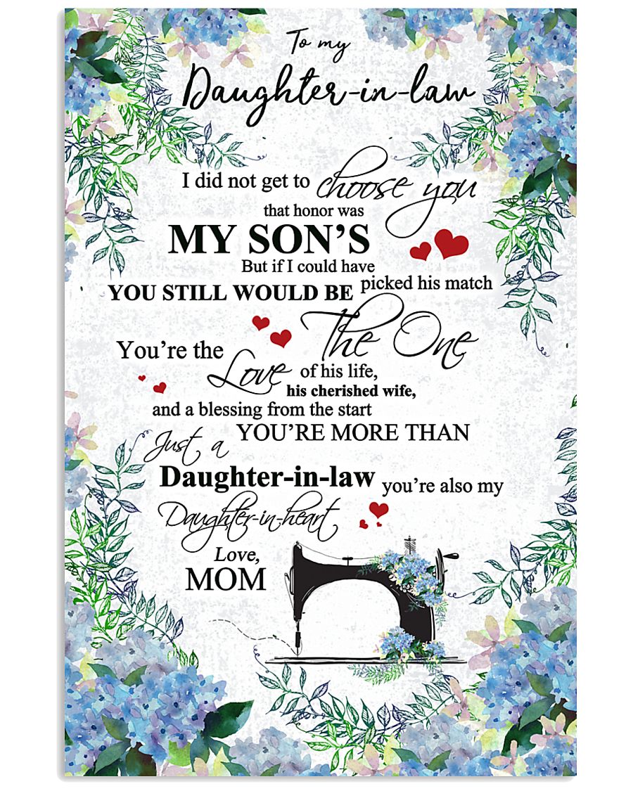 MOM TO DAUGHTER IN LAW 16x24 Poster
