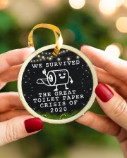 Christmas - Covid 2020 Circle ornament - single (porcelain) aos-circle-ornament-single-porcelain-lifestyles-08