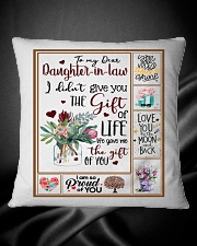 MOM TO DAUGHTER IN LAW Square Pillowcase aos-pillow-square-front-lifestyle-34