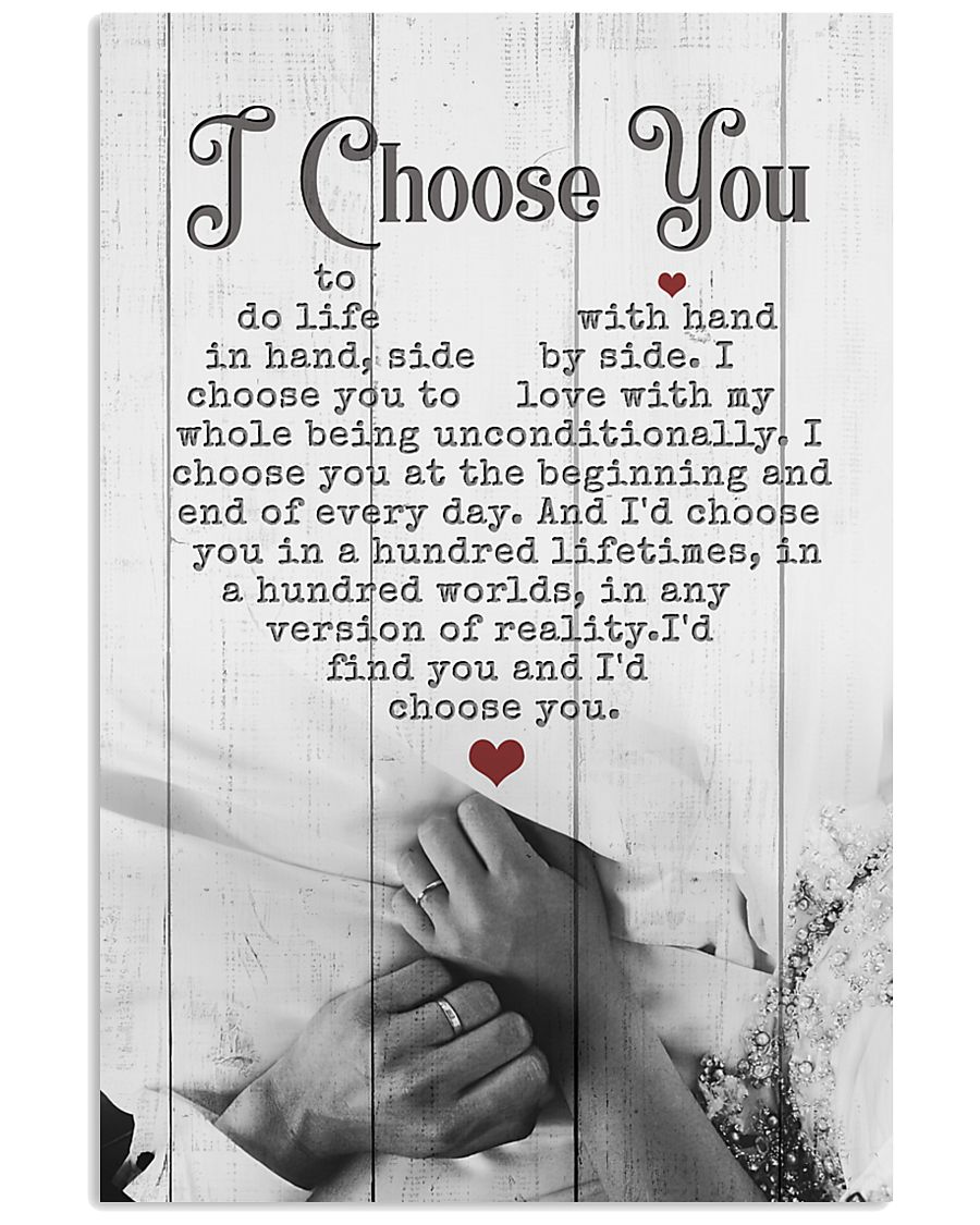 HUSBAND AND WIFE - HAND IN HAND - I CHOOSE YOU 16x24 Poster