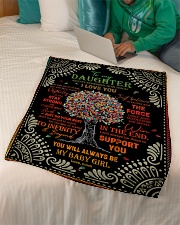Daughter - Red Tree - Always Remember How Much Small Fleece Blanket - 30" x 40" aos-coral-fleece-blanket-30x40-lifestyle-front-07