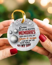 Christmas - You Left Me Beautiful Memories Circle ornament - single (porcelain) aos-circle-ornament-single-porcelain-lifestyles-08