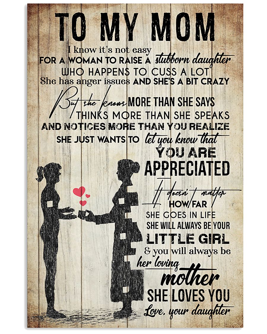 TO MY MOM - VINTAGE - YOU ARE APPRECIATED 16x24 Poster