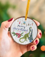 Saurus Christmas - Merry Christmas Circle ornament - single (porcelain) aos-circle-ornament-single-porcelain-lifestyles-09