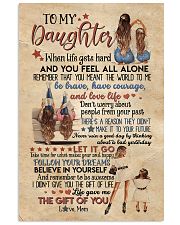 To My Daughter - When Life Gets Hard - Canvas Vertical Poster tile