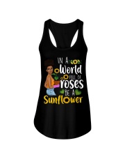 In a world full of roses be a sunflower Ladies Flowy Tank thumbnail
