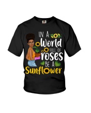 In a world full of roses be a sunflower Youth T-Shirt thumbnail