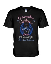 Angel Grandma - Grandma The Angel The Queen V-Neck T-Shirt tile