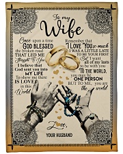 To My Wife - Once Upon A Times God Blessed Large Fleece Blanket - 60" x 80" front