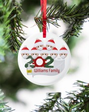 Christmas - Quarantined Family - 2020 Personalized Circle ornament - single (porcelain) aos-circle-ornament-single-porcelain-lifestyles-07