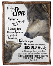 DAD TO SON Fleece Blanket tile