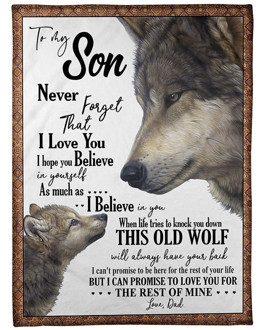 DAD TO SON Large Fleece Blanket - 60" x 80"