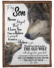 DAD TO SON Large Fleece Blanket - 60" x 80" front