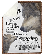 DAD TO SON Large Sherpa Fleece Blanket - 60" x 80" thumbnail