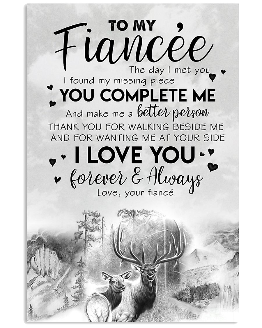 TO MY FIANCE'E - DEER - THE DAY I MET YOU 16x24 Poster