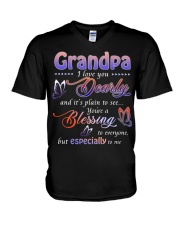 Grandpa i love you V-Neck T-Shirt tile