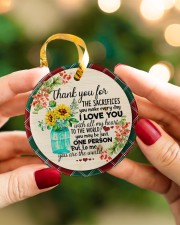Grandchild to Grandma - You Are The World Circle ornament - single (porcelain) aos-circle-ornament-single-porcelain-lifestyles-08