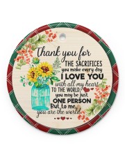Grandchild to Grandma - You Are The World Circle ornament - single (porcelain) front