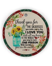 Grandchild to Grandma - You Are The World Circle Ornament (Wood tile