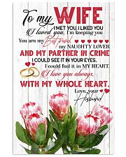 TO MY WIFE - KING PROTEA - I LOVE YOU 16x24 Poster front