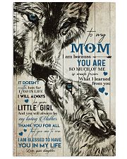 TO MY MOM - WOLF - MY LOVING MOTHER 16x24 Poster front