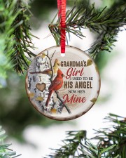 Angel Grandma - I Used To Be His Angel Her Angel Circle ornament - single (porcelain) aos-circle-ornament-single-porcelain-lifestyles-07