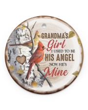 Angel Grandma - I Used To Be His Angel Her Angel Circle ornament - single (porcelain) front