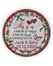 Christmas - This Is Us A Little Bit Of Crazy Circle Ornament (Wood tile