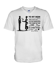 To My Mom - Sticker V-Neck T-Shirt tile