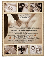 To My Husband - hand In Hand - God Knew All I Need Large Fleece Blanket - 60" x 80" front