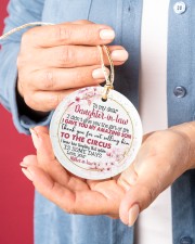 To My Daughter-in-law - Floral Sakura - Circus Circle ornament - single (porcelain) aos-circle-ornament-single-porcelain-lifestyles-01