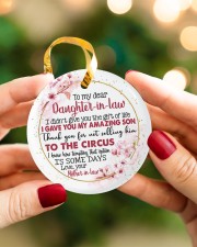 To My Daughter-in-law - Floral Sakura - Circus Circle ornament - single (porcelain) aos-circle-ornament-single-porcelain-lifestyles-08