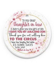 To My Daughter-in-law - Floral Sakura - Circus Circle ornament - single (porcelain) front