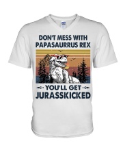 T-SHIRT - T REX - DON'T MES WITH V-Neck T-Shirt tile